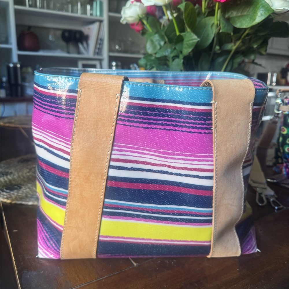 Consuela Multicolor Striped Thelma carry all Tote Bag